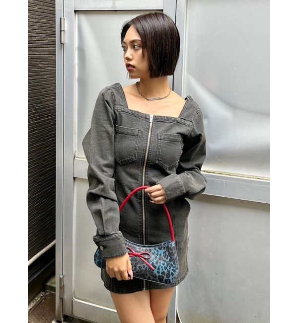 EVRIS「リボンモチーフバイカラーハンドBAG」|ハンドバッグ|