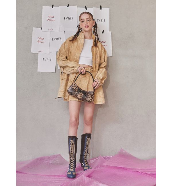 EVRIS「リボンモチーフバイカラーハンドBAG」|ハンドバッグ|