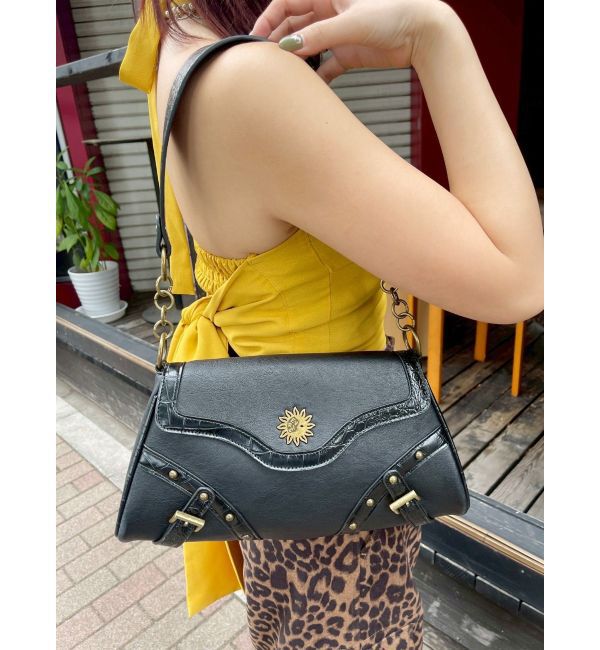 EVRIS「スタッズモチーフアニマルハンドBAG」|ハンドバッグ|ブラック