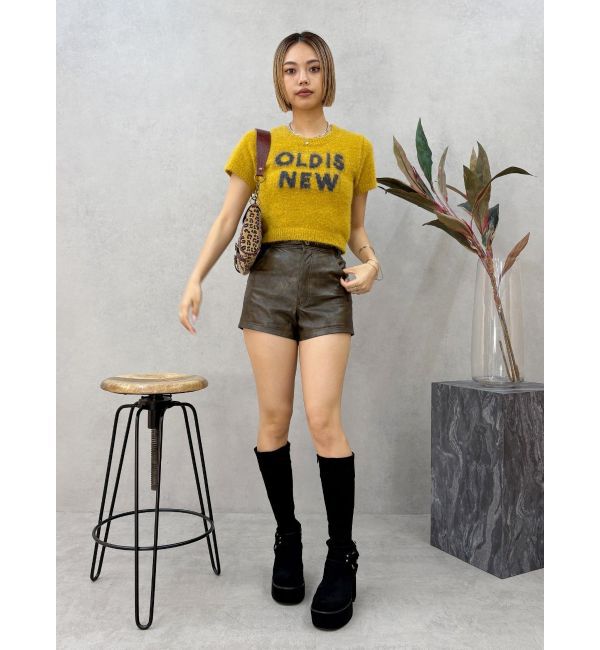 EVRIS「フェイクレザータイトショートパンツ」|その他|