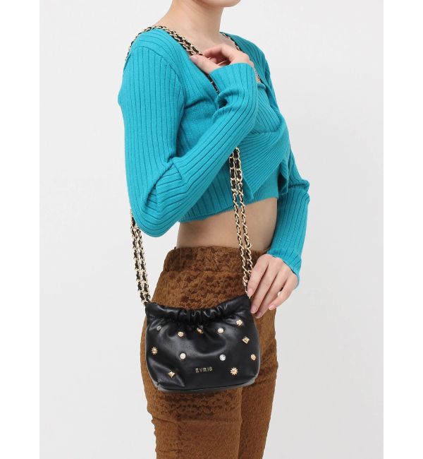 EVRIS「スタッズチェーンミニショルダーBAG」|ショルダー・メッセンジャー|