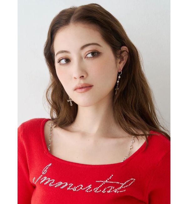 EVRIS「STONE CROSS MOTIF ピアス」|ピアス|