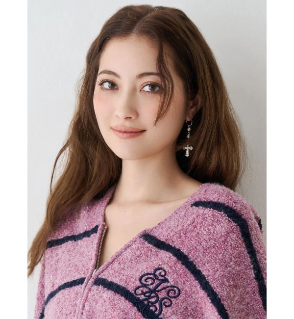 EVRIS「STONE CROSS MOTIF ピアス」|ピアス|