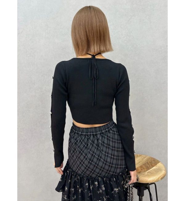 EVRIS「アームビジューニットトップス」|ニット・セーター|