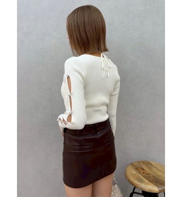 EVRIS「アームビジューニットトップス」|ニット・セーター|