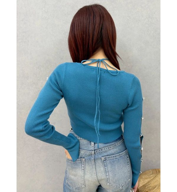 EVRIS「アームビジューニットトップス」|ニット・セーター|