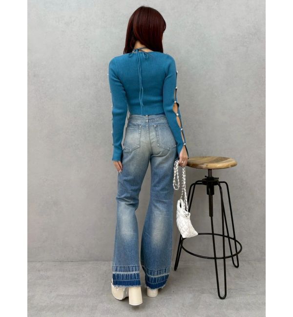 EVRIS「アームビジューニットトップス」|ニット・セーター|