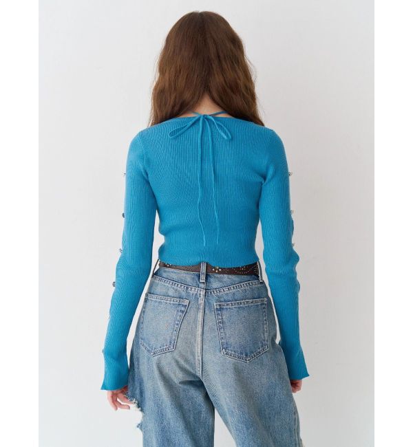 EVRIS「アームビジューニットトップス」|ニット・セーター|