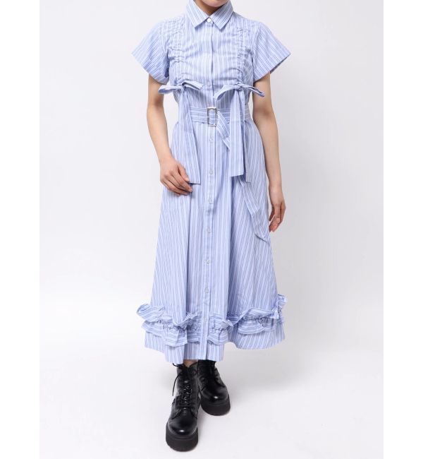 jouetie「ギャザーリボンシャツワンピース」|ワンピース|