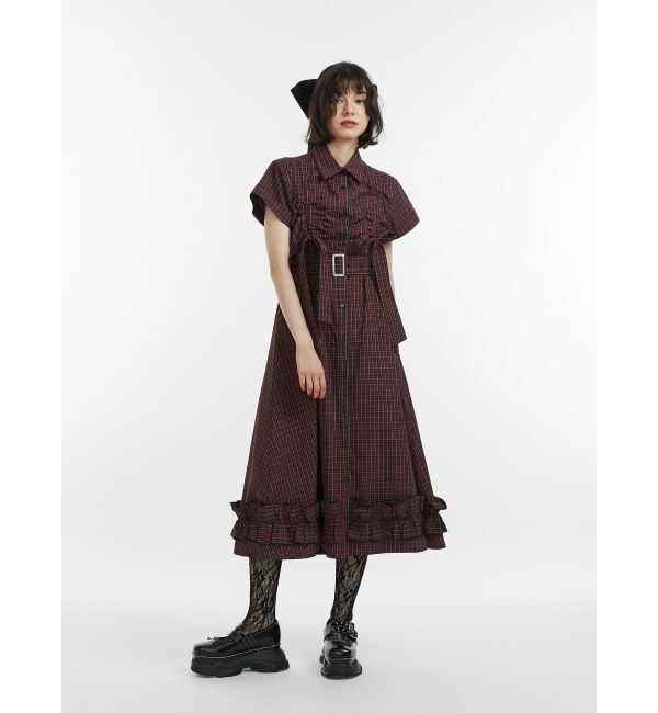 jouetie「ギャザーリボンシャツワンピース」|ワンピース|