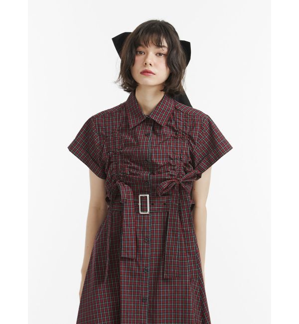 jouetie「ギャザーリボンシャツワンピース」|ワンピース|