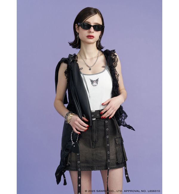 jouetie「【メロクロコラボ】KUROMIリボンキャミ」|キャミソール|