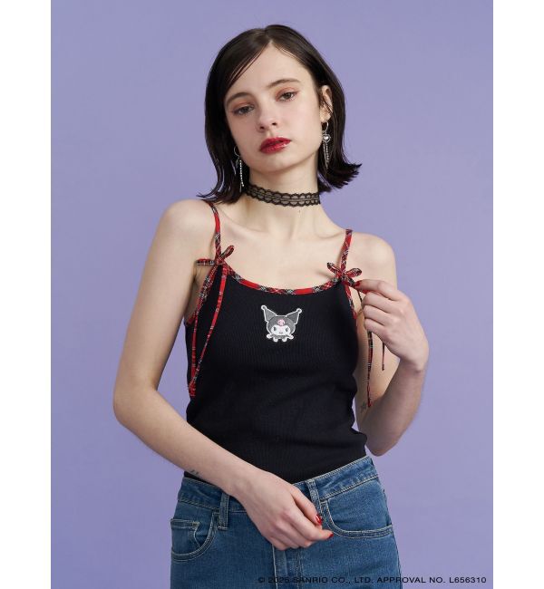 jouetie「【メロクロコラボ】KUROMIリボンキャミ」|キャミソール|ブラック