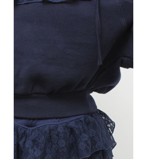 jouetie「レースドッキングオフショルプルオーバー【セットアップ対応】」|スウェット・ジャージ|