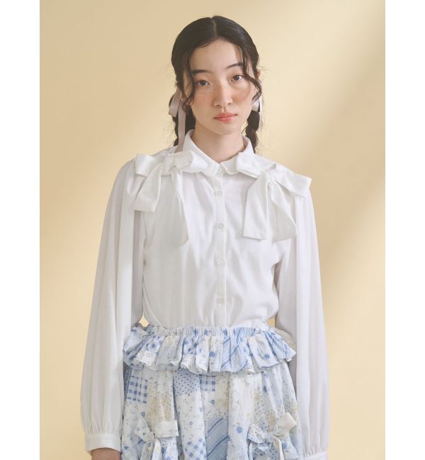 merry jenny「double ribbon blouse」|シャツ・ブラウス|