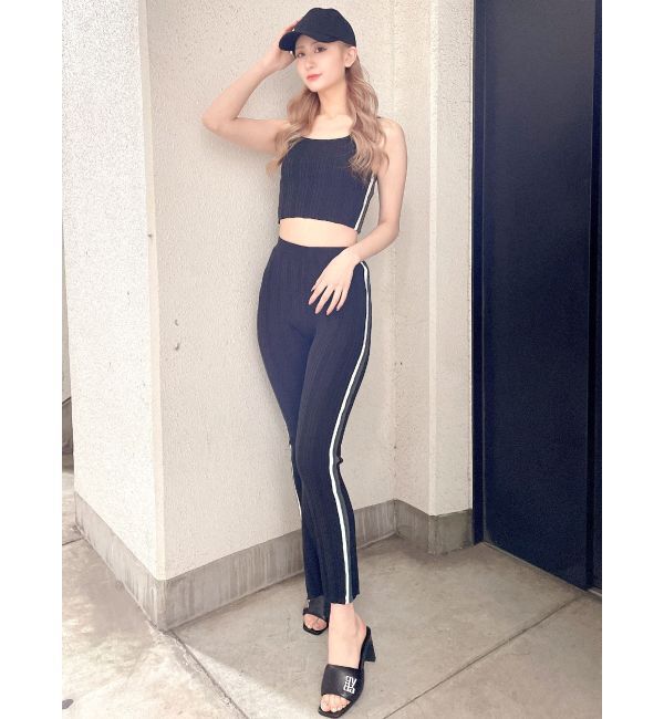 GYDA「サイドラインニットタンクトップ【SETUP着用可】」|ニット・セーター|