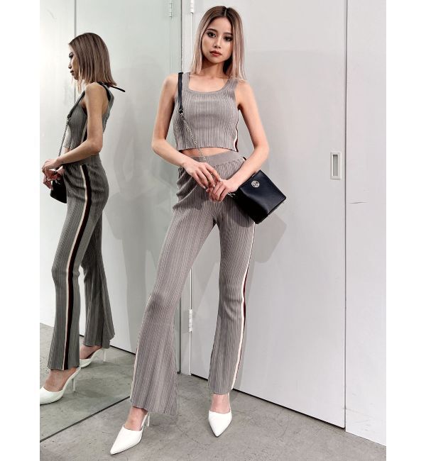 GYDA「サイドラインニットタンクトップ【SETUP着用可】」|ニット・セーター|