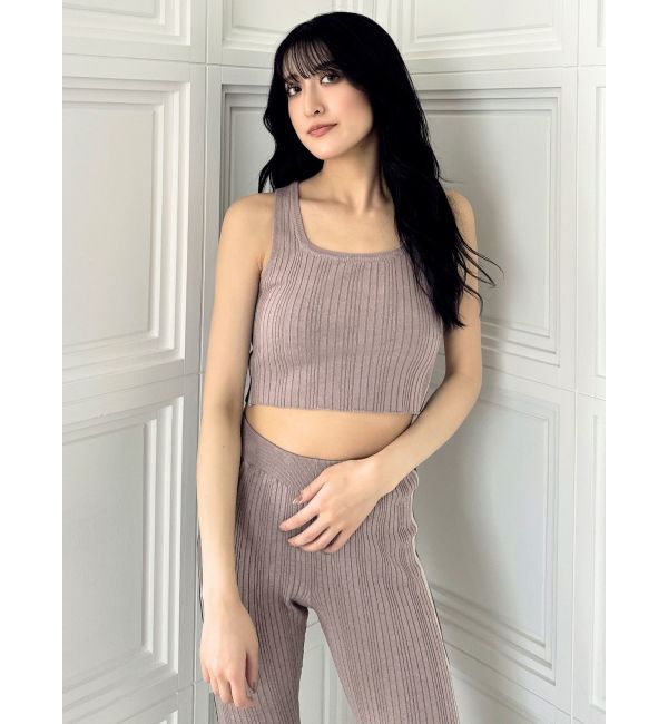 GYDA「サイドラインニットタンクトップ【SETUP着用可】」|ニット・セーター|