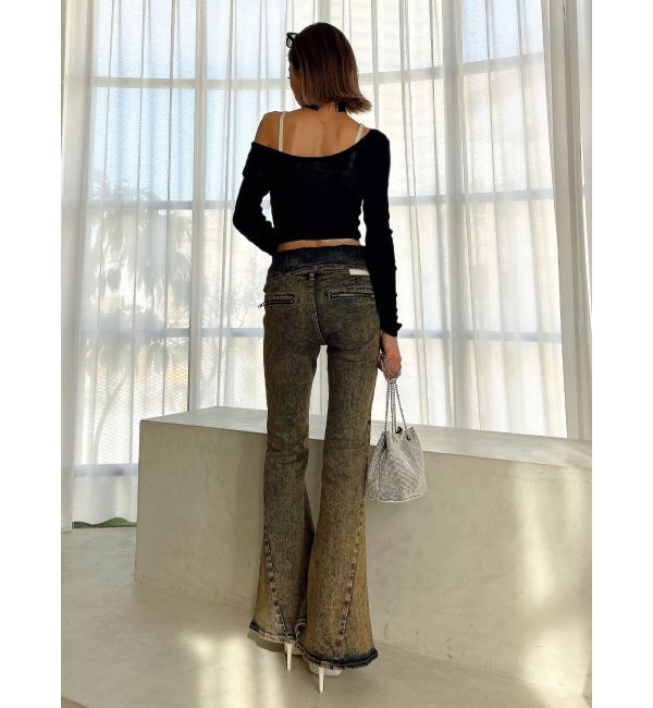 GYDA「チョーカー付きシアーニットトップス」|ニット・セーター|