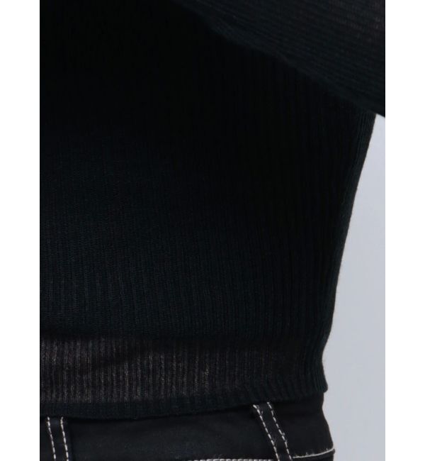 GYDA「チョーカー付きシアーニットトップス」|ニット・セーター|