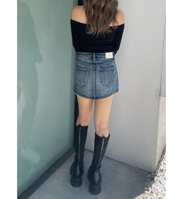 GYDA「【TINY】オフショルリボンニットトップス」|ニット・セーター|