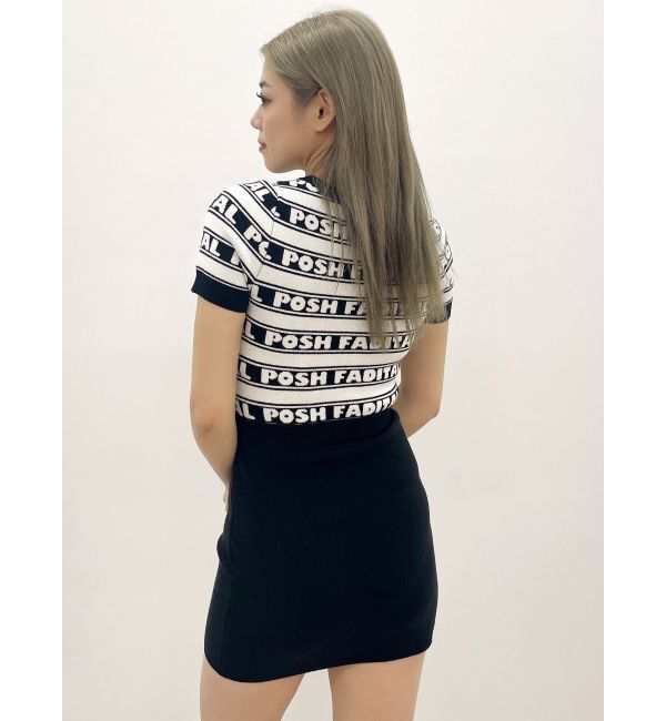 GYDA「POSH FADITAL borderニットワンピース」|ワンピース|