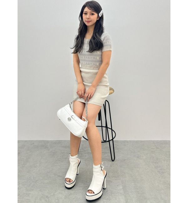 GYDA「POSH FADITAL borderニットワンピース」|ワンピース|