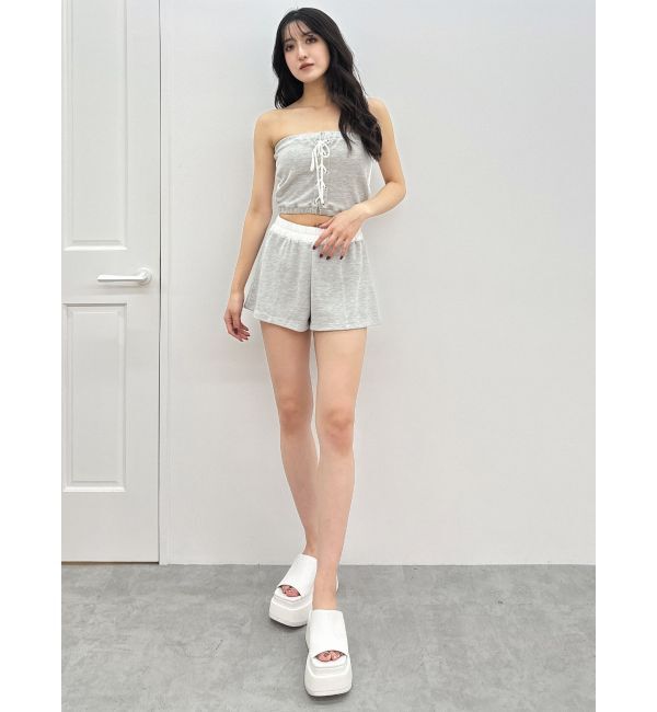 GYDA「2WAYレースアップベアトップス【SETUP着用可】」|チューブトップ|