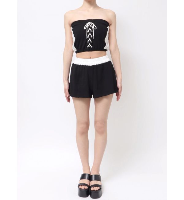 GYDA「2WAYレースアップベアトップス【SETUP着用可】」|チューブトップ|