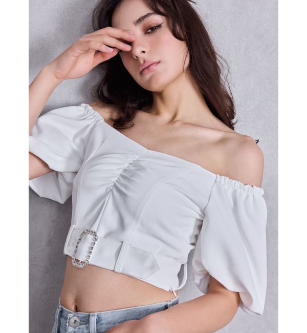 GYDA「bijou バックルブラウス」|シャツ・ブラウス|