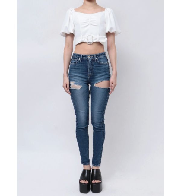 GYDA「bijou バックルブラウス」|シャツ・ブラウス|