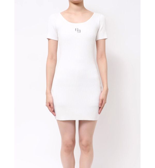 GYDA「GGプレートハーフスリーブニットワンピース」|ワンピース|