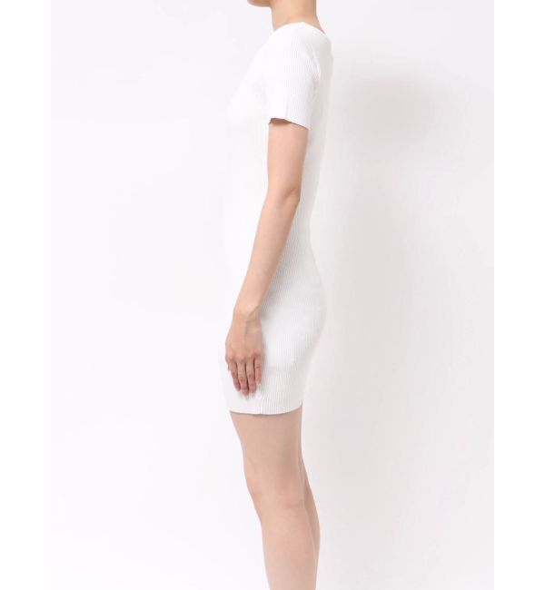 GYDA「GGプレートハーフスリーブニットワンピース」|ワンピース|