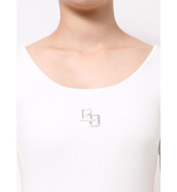 GYDA「GGプレートハーフスリーブニットワンピース」|ワンピース|