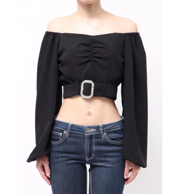 GYDA「bijouバックルlong sleeveブラウス」|シャツ・ブラウス|