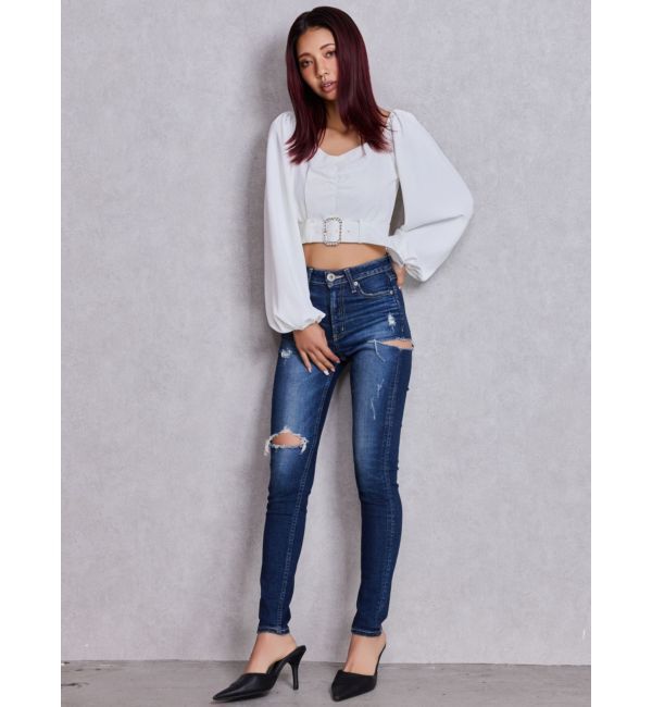 GYDA「bijouバックルlong sleeveブラウス」|シャツ・ブラウス|