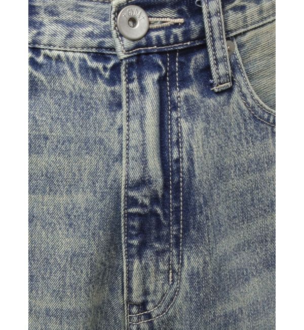 GYDA「ハイウエストBACK CROSS POINTワイドデニムパンツ」|デニム|