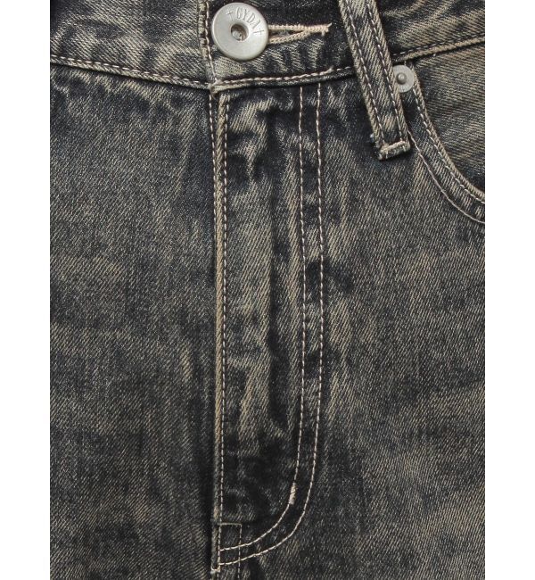 GYDA「ハイウエストBACK CROSS POINTワイドデニムパンツ」|デニム|