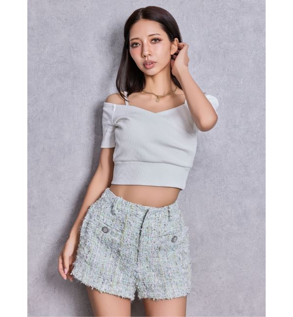 GYDA「Symmetry GYDAラメツイードショートパンツ」|その他|