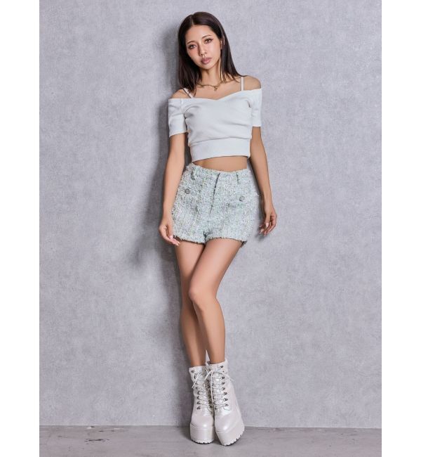 GYDA「Symmetry GYDAラメツイードショートパンツ」|その他|