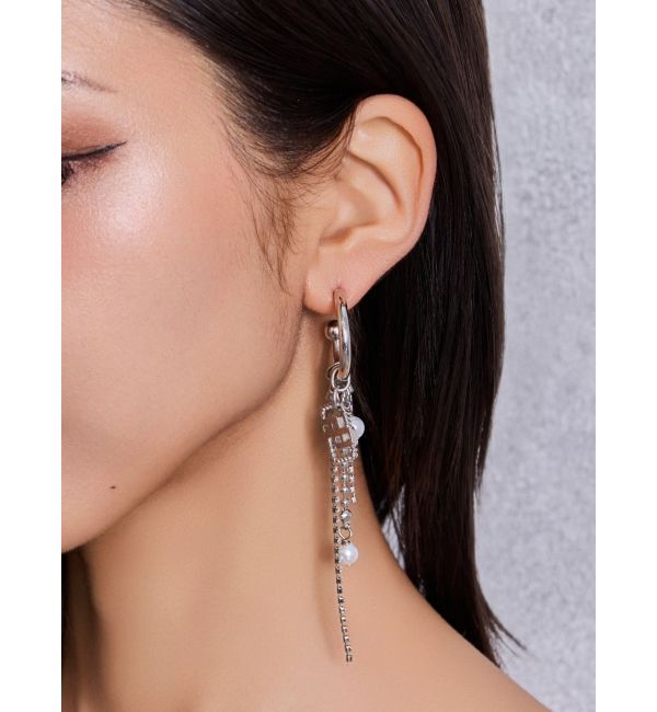 GYDA「JEYSUS Imitation pearl GGフープピアス」|ピアス|