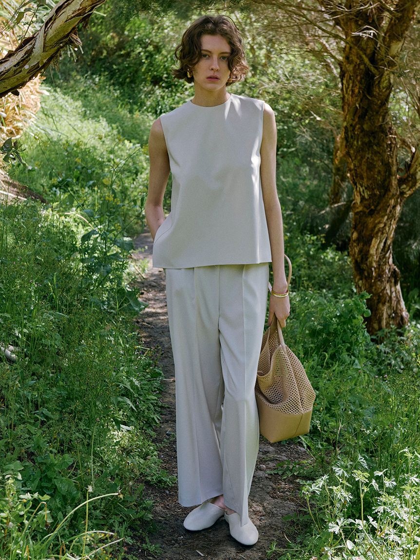 Mila Owen「【セットアイテム】ノースリトップスワイドパンツSET UP」|ワンピース|