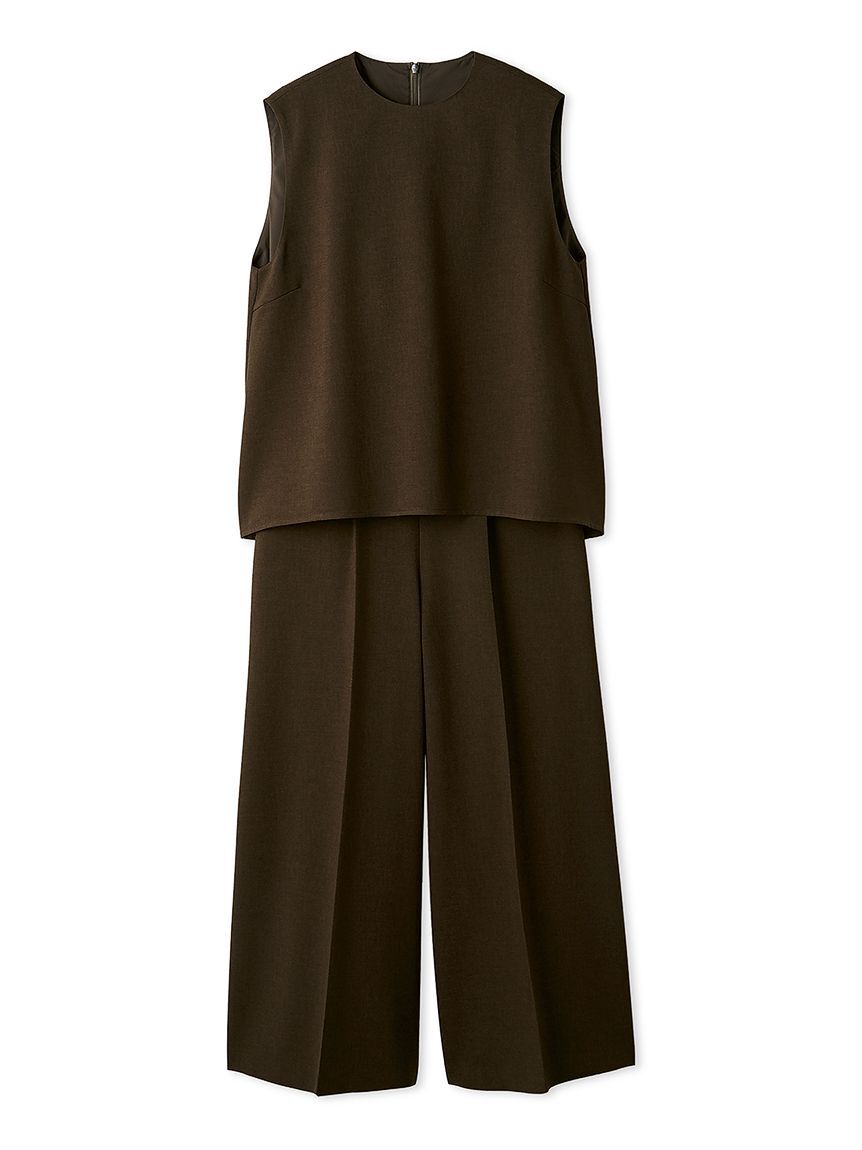 Mila Owen「【セットアイテム】ノースリトップスワイドパンツSET UP」|ワンピース|