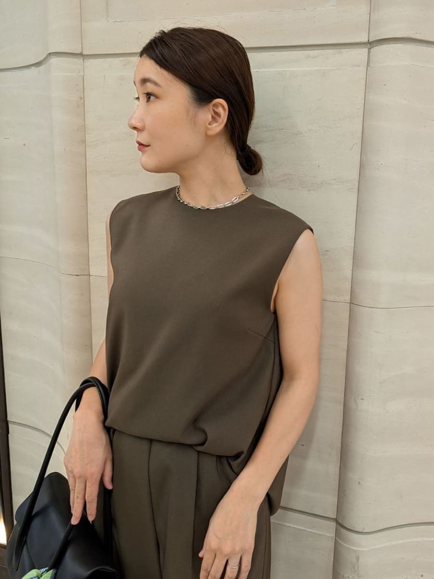 Mila Owen「【セットアイテム】ノースリトップスワイドパンツSET UP」|ワンピース|