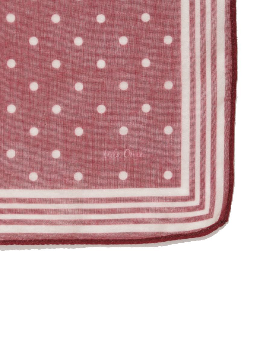 Mila Owen「ドット柄ラインスカーフ」|バンダナ・スカーフ|