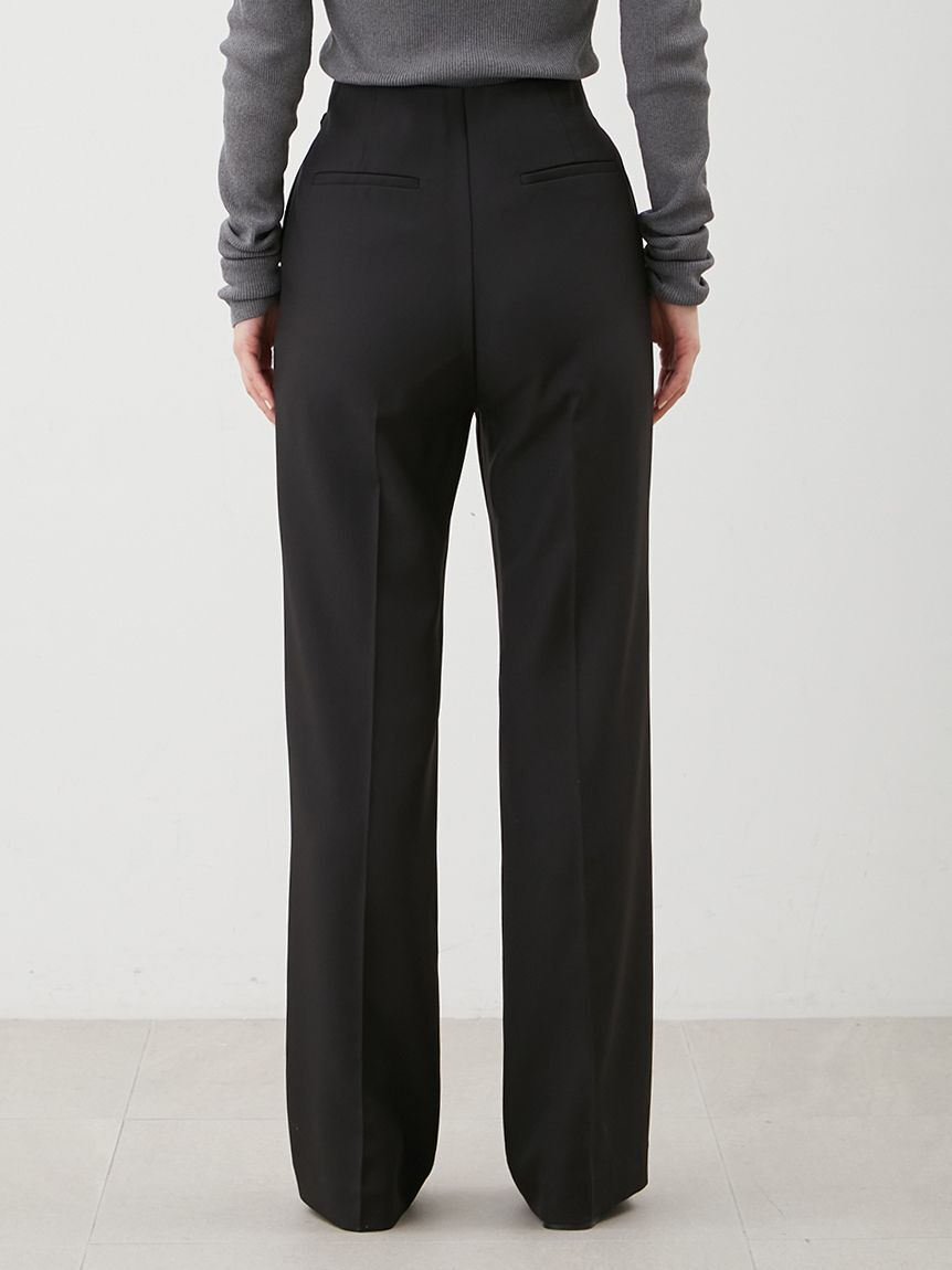 Mila Owen「巻きスカートレイヤウエストゴムシガレットパンツ」|チノ|