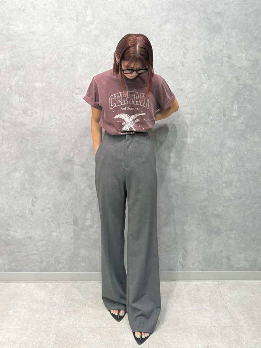 Mila Owen「巻きスカートレイヤウエストゴムシガレットパンツ」|チノ|