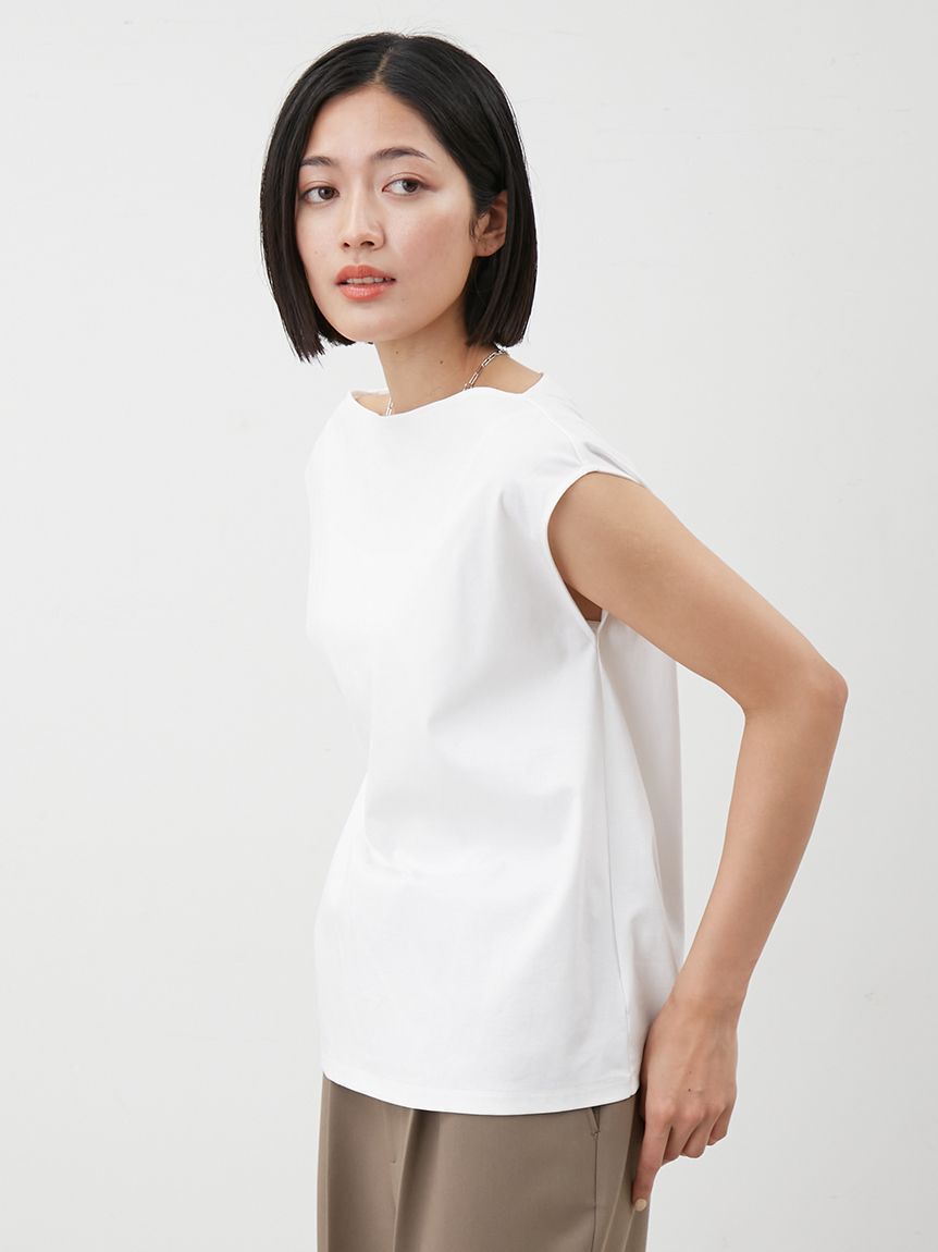 Mila Owen「ボートネックシルケットカットプルオーバー」|Tシャツ・カットソー|