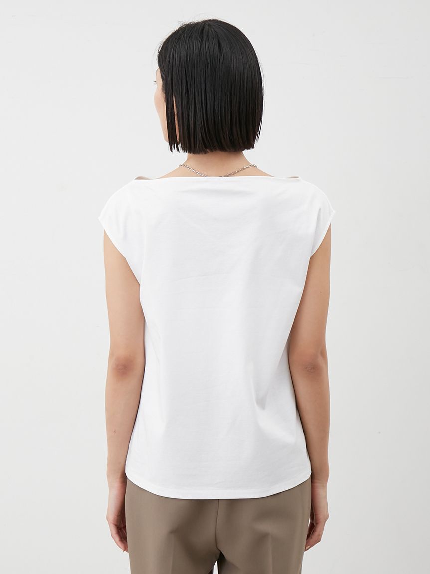 Mila Owen「ボートネックシルケットカットプルオーバー」|Tシャツ・カットソー|