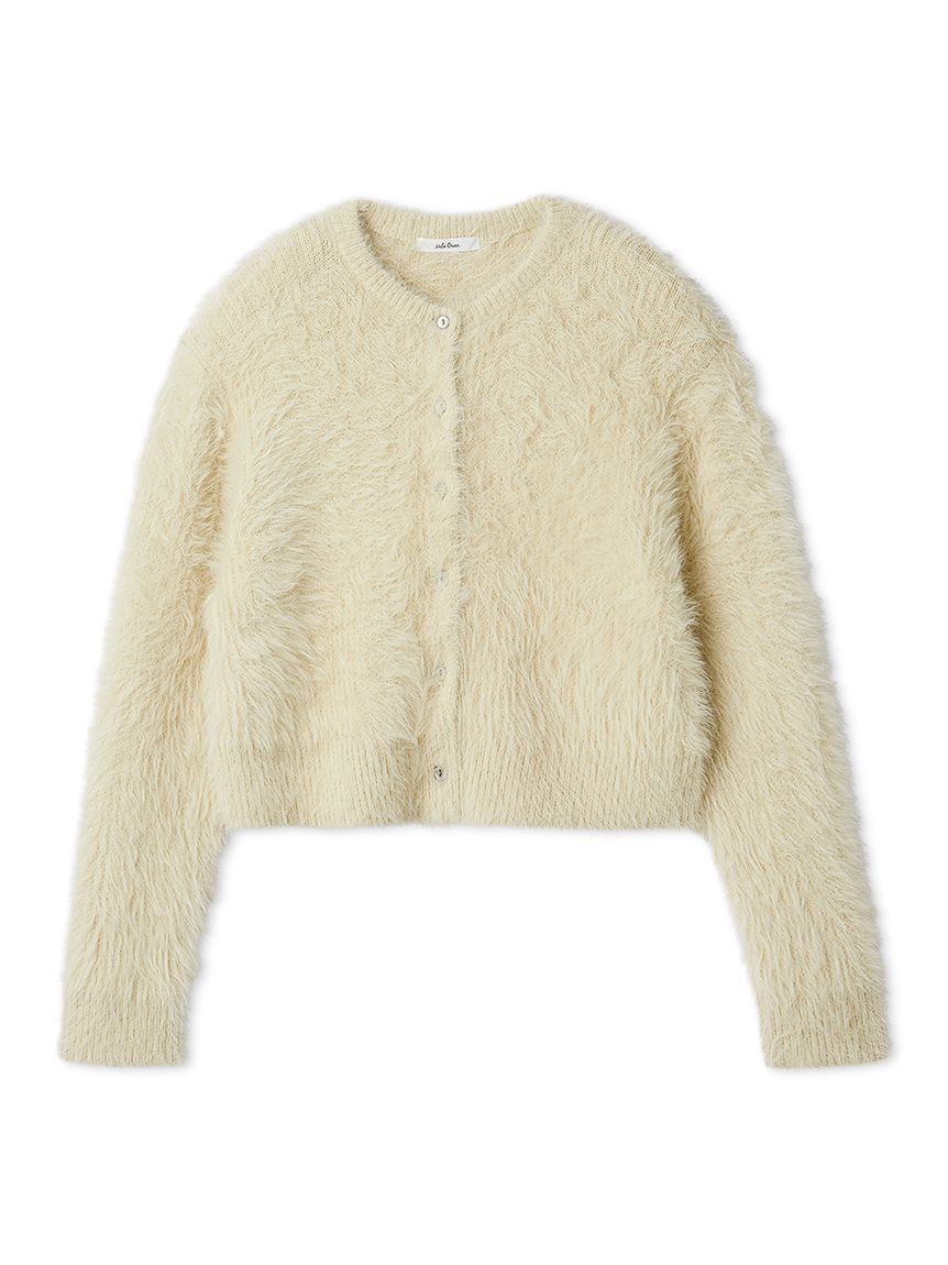 Mila Owen「クルーネックシャギーニットカーデ」|カーディガン|